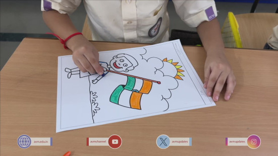 69 - Std 1 to 6 Enjoying Art Workshop on 78th Independence Day